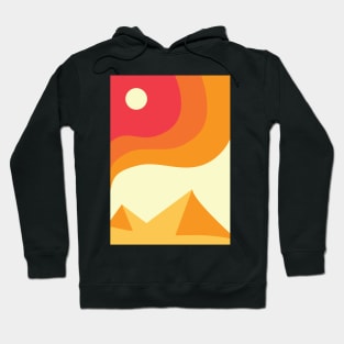 Minimalist Modern Desert Landscape Graphic Design Hoodie